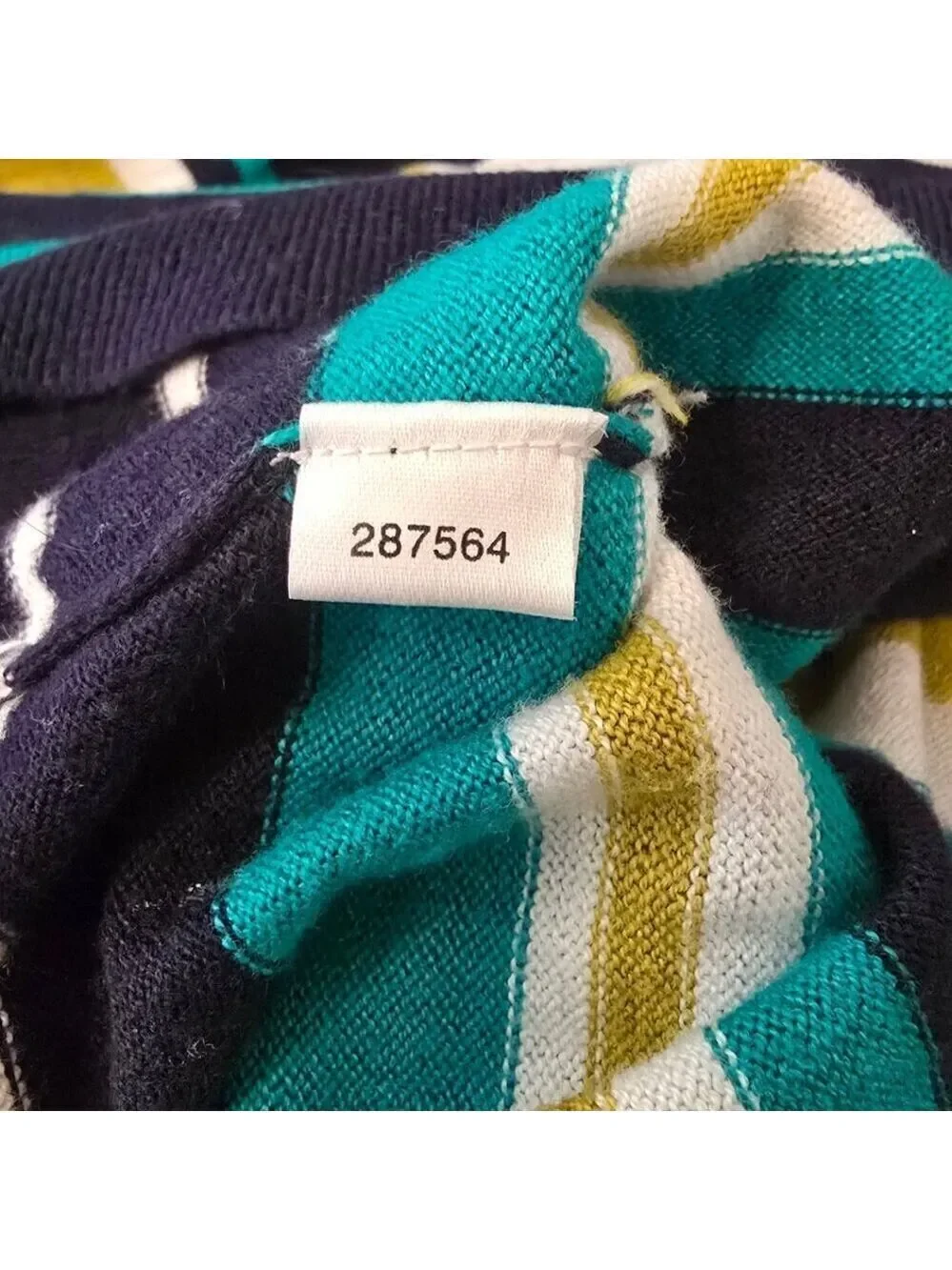 Ann Taylor Striped 3/4 Sleeve Round Neckline Top Sz L